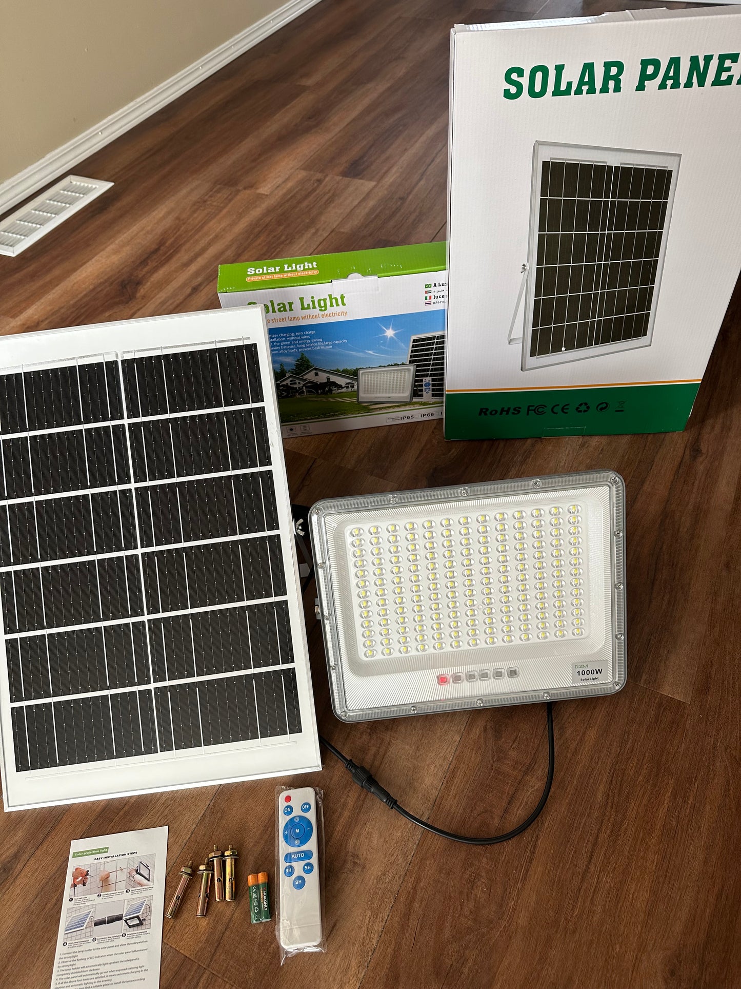 GZM Solar Flood Light with Motion Sensor