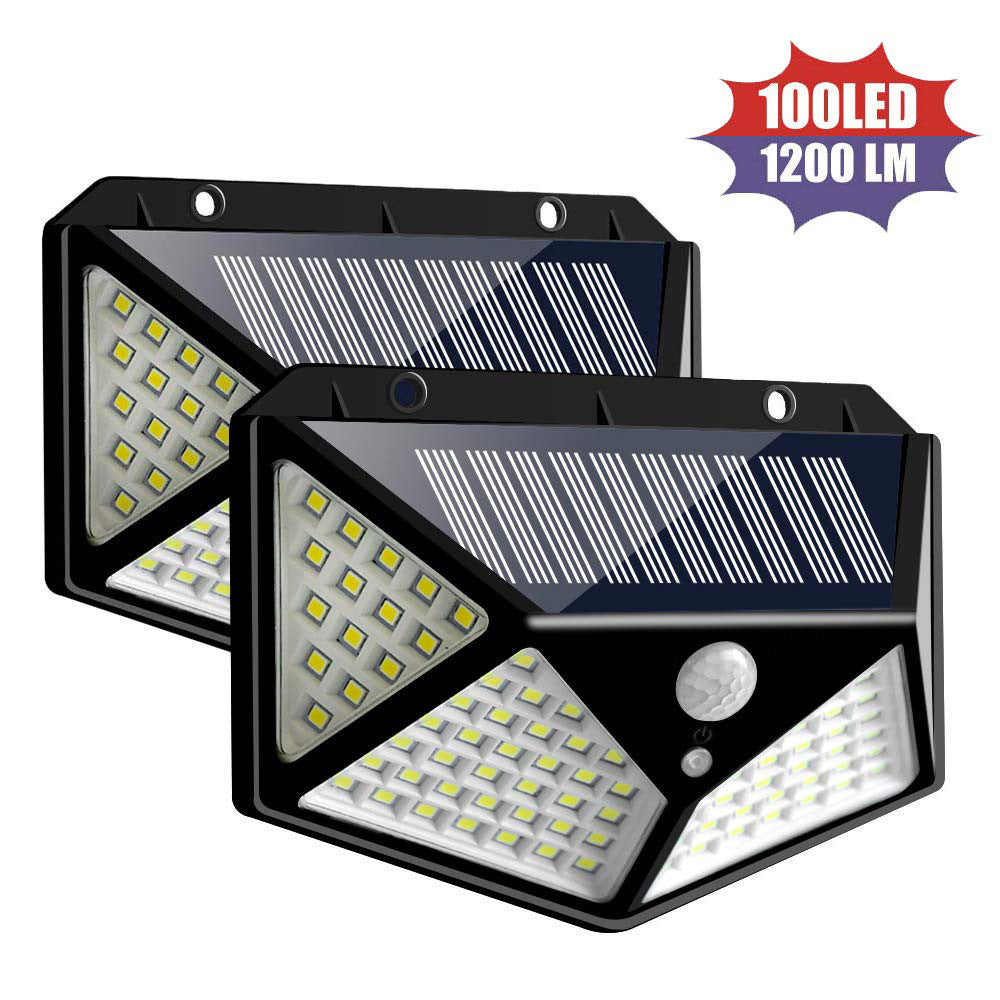 Solar Wall Lights, 100 LEDs, Infrared Motion Sensor
