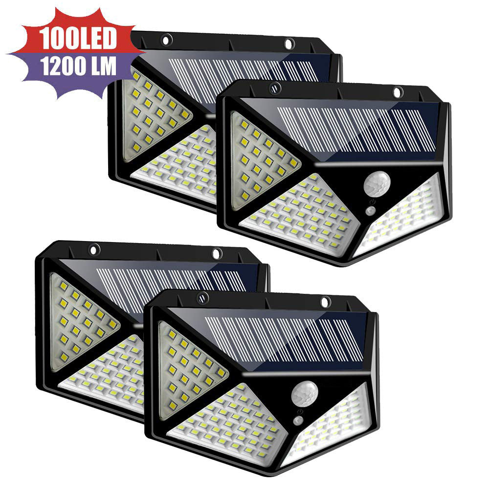 Solar Wall Lights, 100 LEDs, Infrared Motion Sensor