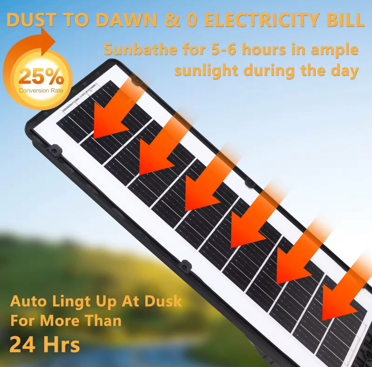 Solar Street Light with Motion Sensor, 1000W