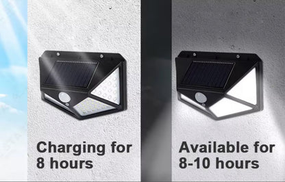 Solar Wall Lights, 100 LEDs, Infrared Motion Sensor