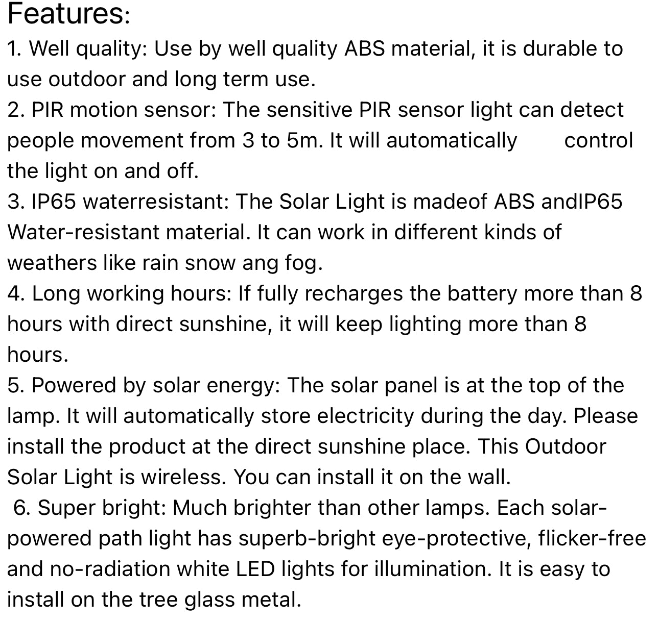 Solar Wall Lights, 100 LEDs, Infrared Motion Sensor