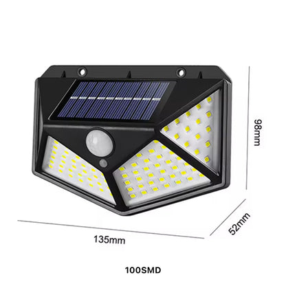 Solar Wall Lights, 100 LEDs, Infrared Motion Sensor