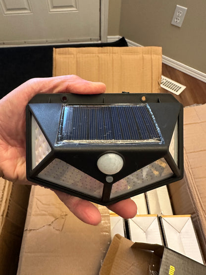 Solar Wall Lights, 100 LEDs, Infrared Motion Sensor
