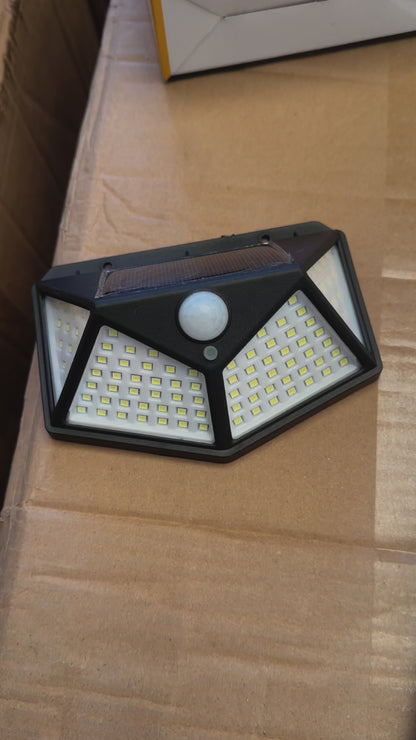 Solar Wall Lights, 100 LEDs, Infrared Motion Sensor